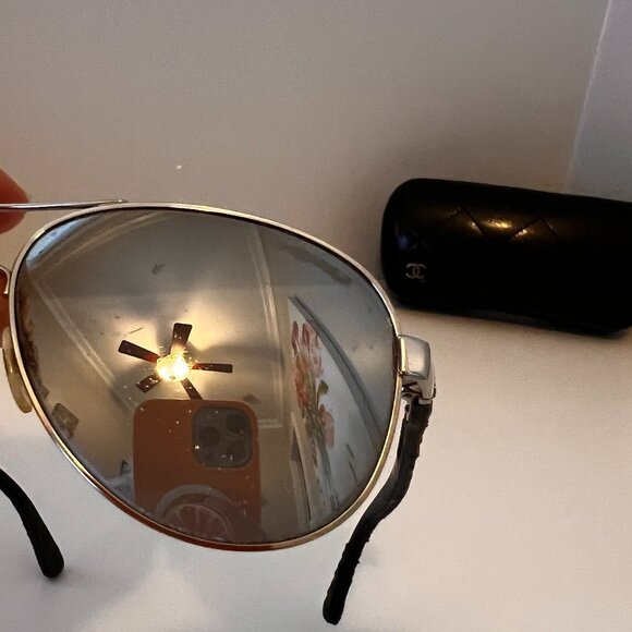 CHANEL Mirrored Aviator Sunglasses main image 6
